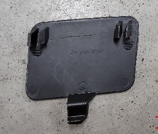 Tesla Model S 2021 Rear Fascia Tow Hook Cover Black Plastic