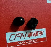 Tesla Model 3/Y/X/S TPMS Dust Caps - Black Plastic Valve Stem Covers