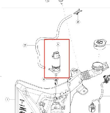 Tesla Model 3/Y Washer Pump 1607953-00-A 12V DC 1.2-1.5 L/min