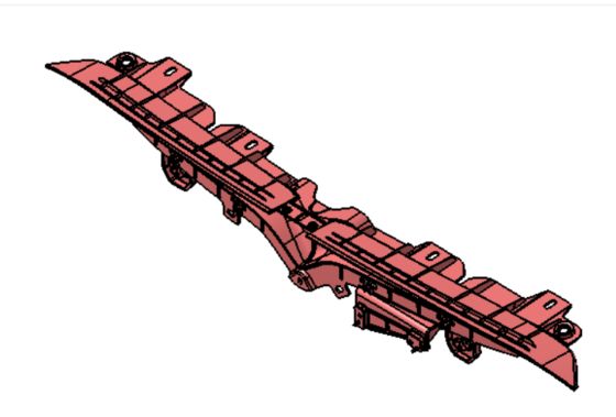 Tesla Model S 2021+ Front T Badge Carrier Black Plastic 82x13x10mm