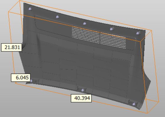 Tesla Model S 2021+ Rear Frunk Apron 40x22x6cm Black Plastic